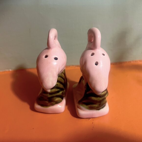 Art Deco Flamingo Salt & Pepper Shakers Mid Century Vintage Japan - Picture 3 of 7